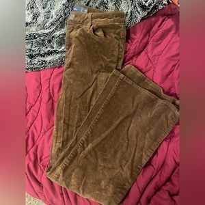 Brown corduroy flare pants